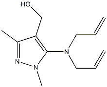 {5-[bis(prop-2-en-1-yl)amino]-1,3-dimethyl-1H-pyrazol-4-yl}methanol Struktur