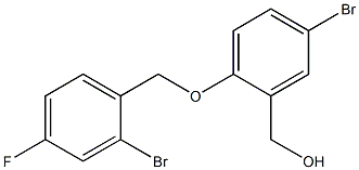 {5-bromo-2-[(2-bromo-4-fluorophenyl)methoxy]phenyl}methanol Struktur