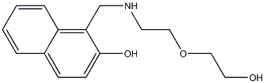 1-({[2-(2-hydroxyethoxy)ethyl]amino}methyl)naphthalen-2-ol Struktur