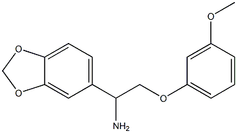 1-(1,3-benzodioxol-5-yl)-2-(3-methoxyphenoxy)ethanamine Struktur