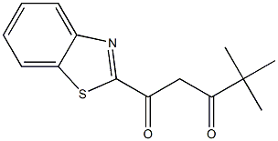 1-(1,3-benzothiazol-2-yl)-4,4-dimethylpentane-1,3-dione Struktur