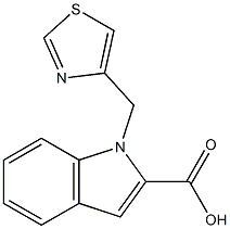 1-(1,3-thiazol-4-ylmethyl)-1H-indole-2-carboxylic acid Struktur