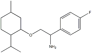 1-(1-amino-2-{[5-methyl-2-(propan-2-yl)cyclohexyl]oxy}ethyl)-4-fluorobenzene Struktur