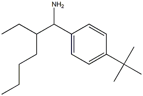 1-(1-amino-2-ethylhexyl)-4-tert-butylbenzene Struktur