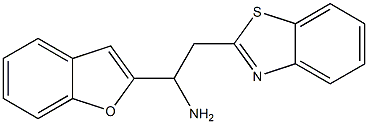 1-(1-benzofuran-2-yl)-2-(1,3-benzothiazol-2-yl)ethan-1-amine Struktur