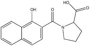 1-(1-hydroxy-2-naphthoyl)pyrrolidine-2-carboxylic acid Struktur