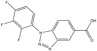 1-(2,3,4-trifluorophenyl)-1H-1,2,3-benzotriazole-5-carboxylic acid Struktur