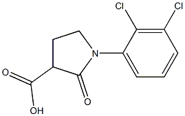 1-(2,3-dichlorophenyl)-2-oxopyrrolidine-3-carboxylic acid Struktur