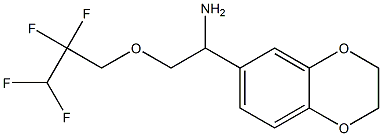 1-(2,3-dihydro-1,4-benzodioxin-6-yl)-2-(2,2,3,3-tetrafluoropropoxy)ethan-1-amine Struktur