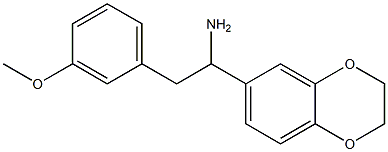 1-(2,3-dihydro-1,4-benzodioxin-6-yl)-2-(3-methoxyphenyl)ethan-1-amine Struktur