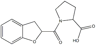 1-(2,3-dihydro-1-benzofuran-2-ylcarbonyl)pyrrolidine-2-carboxylic acid Struktur