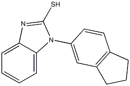 1-(2,3-dihydro-1H-inden-5-yl)-1H-1,3-benzodiazole-2-thiol Struktur