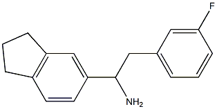 1-(2,3-dihydro-1H-inden-5-yl)-2-(3-fluorophenyl)ethan-1-amine Struktur