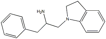 1-(2,3-dihydro-1H-indol-1-yl)-3-phenylpropan-2-amine Struktur