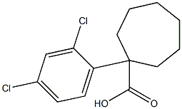 1-(2,4-dichlorophenyl)cycloheptane-1-carboxylic acid Struktur