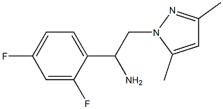 1-(2,4-difluorophenyl)-2-(3,5-dimethyl-1H-pyrazol-1-yl)ethanamine Struktur