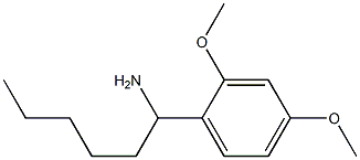 1-(2,4-dimethoxyphenyl)hexan-1-amine Struktur