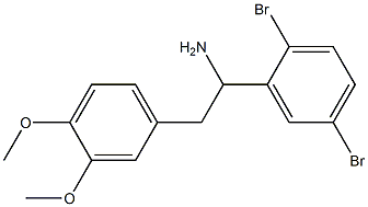 1-(2,5-dibromophenyl)-2-(3,4-dimethoxyphenyl)ethan-1-amine Struktur