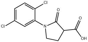 1-(2,5-dichlorophenyl)-2-oxopyrrolidine-3-carboxylic acid Struktur