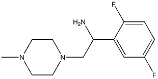 1-(2,5-difluorophenyl)-2-(4-methylpiperazin-1-yl)ethanamine Struktur