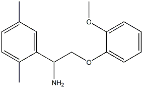 1-(2,5-dimethylphenyl)-2-(2-methoxyphenoxy)ethanamine Struktur