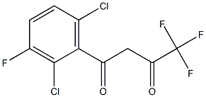 1-(2,6-dichloro-3-fluorophenyl)-4,4,4-trifluorobutane-1,3-dione Struktur