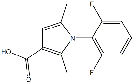 1-(2,6-difluorophenyl)-2,5-dimethyl-1H-pyrrole-3-carboxylic acid Struktur