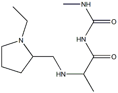 1-(2-{[(1-ethylpyrrolidin-2-yl)methyl]amino}propanoyl)-3-methylurea Struktur