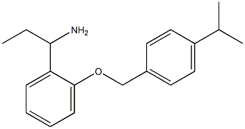 1-(2-{[4-(propan-2-yl)phenyl]methoxy}phenyl)propan-1-amine Struktur