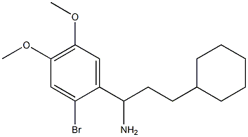 1-(2-bromo-4,5-dimethoxyphenyl)-3-cyclohexylpropan-1-amine Struktur