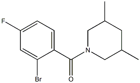 1-(2-bromo-4-fluorobenzoyl)-3,5-dimethylpiperidine Struktur