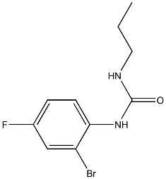 1-(2-bromo-4-fluorophenyl)-3-propylurea Struktur