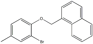 1-(2-bromo-4-methylphenoxymethyl)naphthalene Struktur