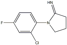 1-(2-chloro-4-fluorophenyl)pyrrolidin-2-imine Struktur