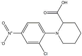 1-(2-chloro-4-nitrophenyl)piperidine-2-carboxylic acid Struktur