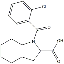 1-(2-chlorobenzoyl)octahydro-1H-indole-2-carboxylic acid Struktur