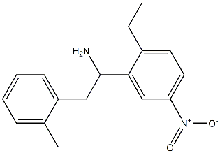 1-(2-ethyl-5-nitrophenyl)-2-(2-methylphenyl)ethan-1-amine Struktur