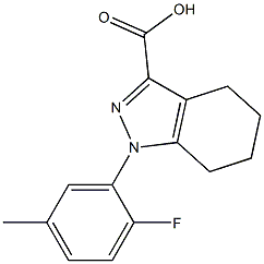 1-(2-fluoro-5-methylphenyl)-4,5,6,7-tetrahydro-1H-indazole-3-carboxylic acid Struktur