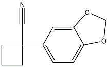 1-(2H-1,3-benzodioxol-5-yl)cyclobutane-1-carbonitrile Struktur