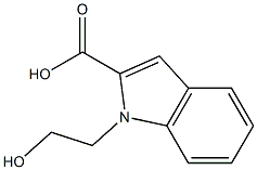 1-(2-hydroxyethyl)-1H-indole-2-carboxylic acid Struktur