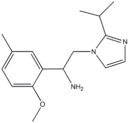 1-(2-methoxy-5-methylphenyl)-2-[2-(propan-2-yl)-1H-imidazol-1-yl]ethan-1-amine Struktur