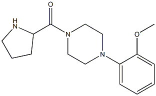 1-(2-methoxyphenyl)-4-(pyrrolidin-2-ylcarbonyl)piperazine Struktur