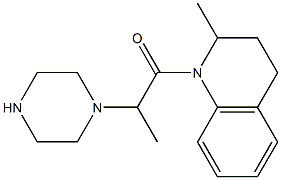 1-(2-methyl-1,2,3,4-tetrahydroquinolin-1-yl)-2-(piperazin-1-yl)propan-1-one Struktur