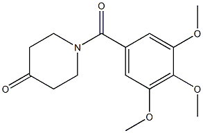 1-(3,4,5-trimethoxybenzoyl)piperidin-4-one Struktur