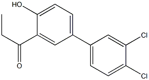 1-(3',4'-dichloro-4-hydroxy-1,1'-biphenyl-3-yl)propan-1-one Struktur