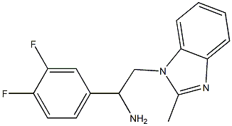 1-(3,4-difluorophenyl)-2-(2-methyl-1H-1,3-benzodiazol-1-yl)ethan-1-amine Struktur