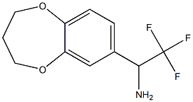 1-(3,4-dihydro-2H-1,5-benzodioxepin-7-yl)-2,2,2-trifluoroethan-1-amine Struktur