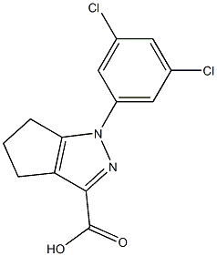 1-(3,5-dichlorophenyl)-1,4,5,6-tetrahydrocyclopenta[c]pyrazole-3-carboxylic acid Struktur