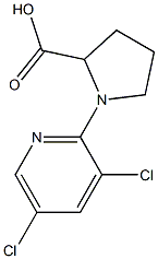 1-(3,5-dichloropyridin-2-yl)pyrrolidine-2-carboxylic acid Struktur