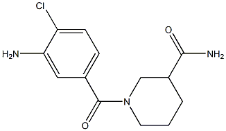 1-(3-amino-4-chlorobenzoyl)piperidine-3-carboxamide Struktur